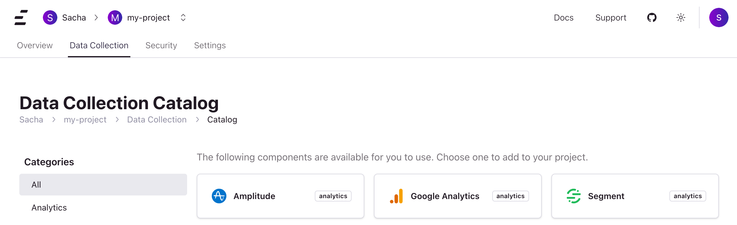 Add your analytics SDK to Edgee and start capturing events at the edge.