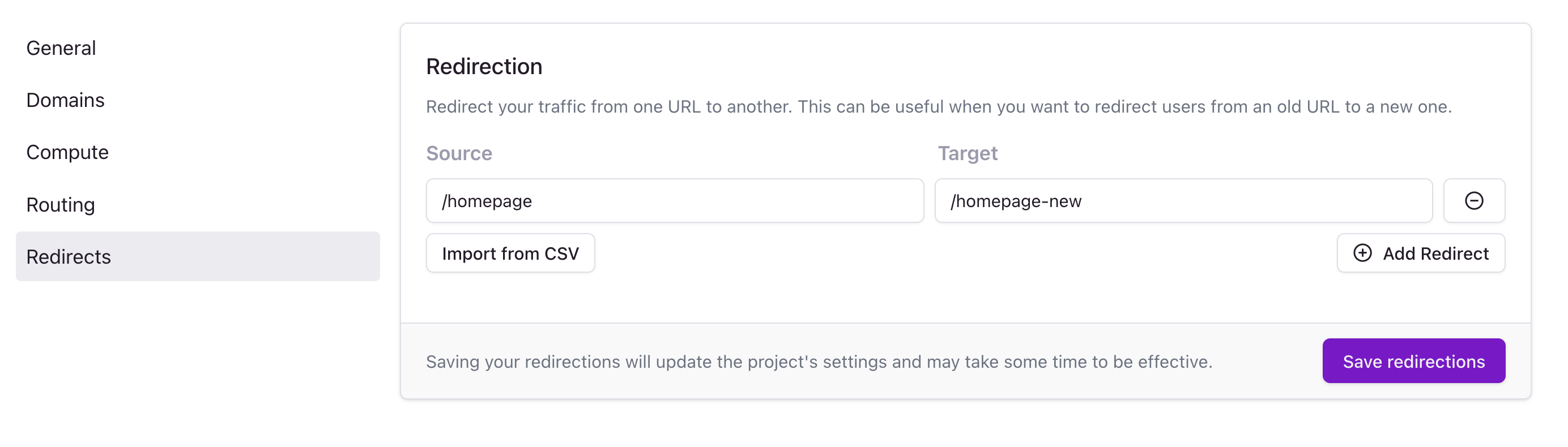 How to add HTTP redirects