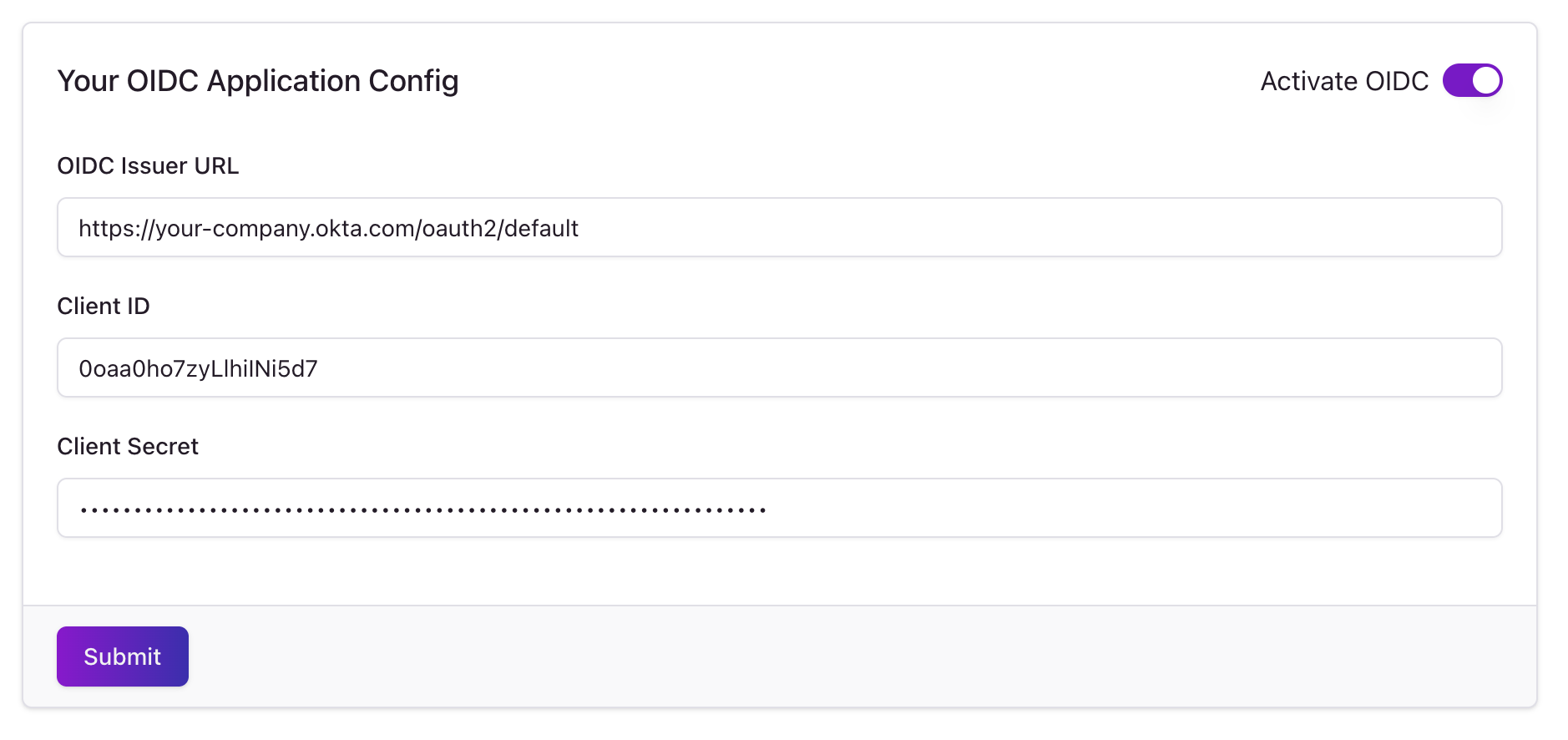 OIDC Application configuration on Edgee