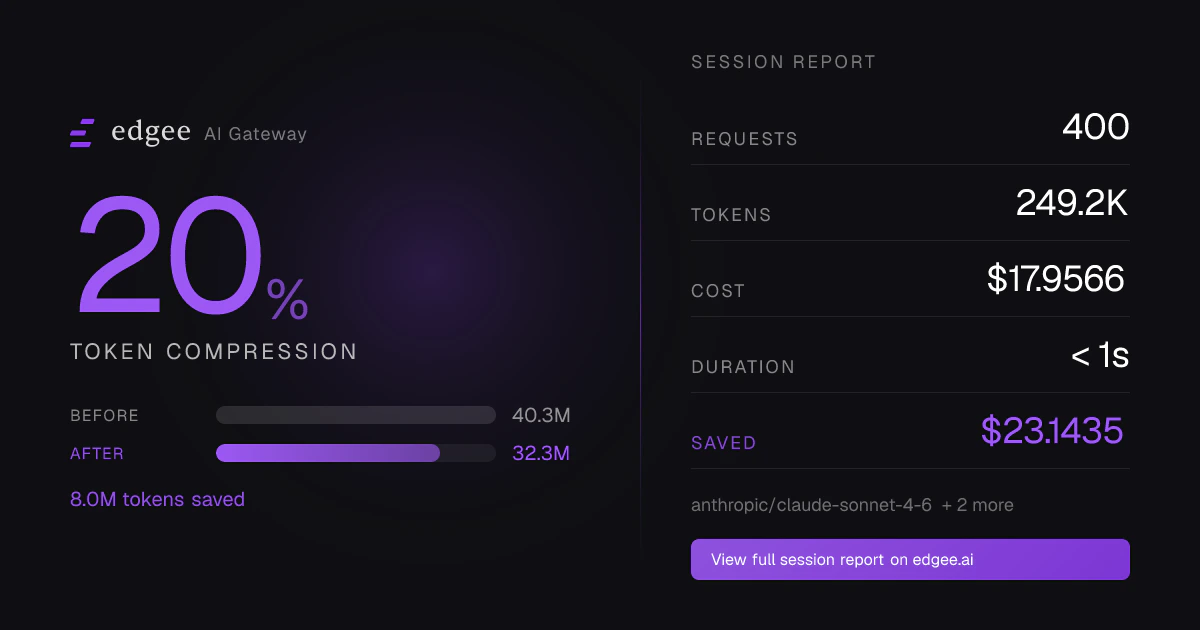 Edgee Coding Agent Session