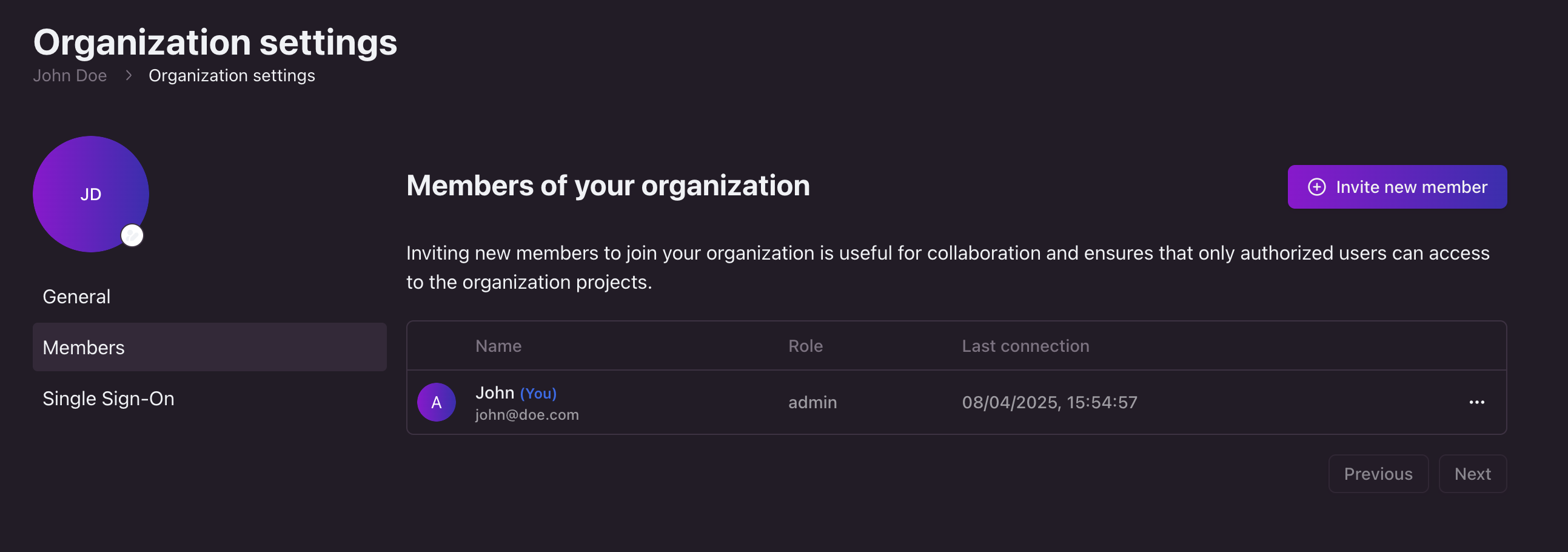 Edgee Organization users