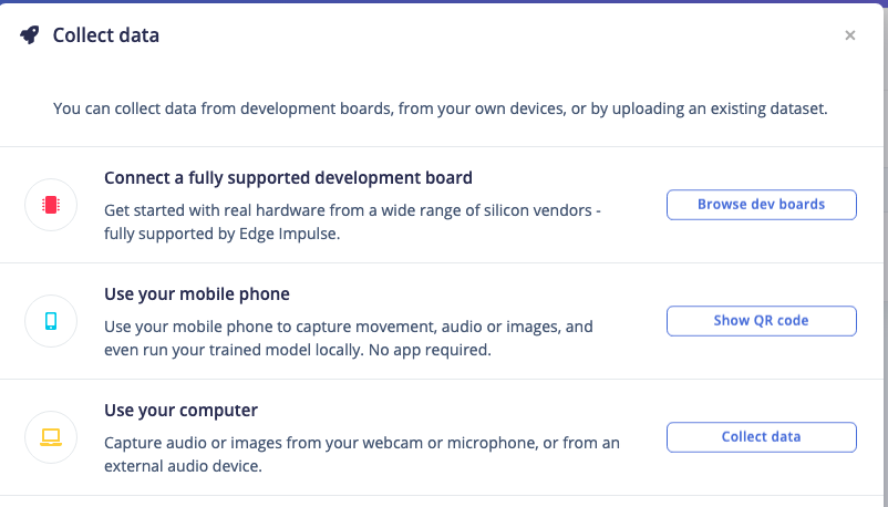 Connect a new device dialog with Use your computer selected for microphone capture