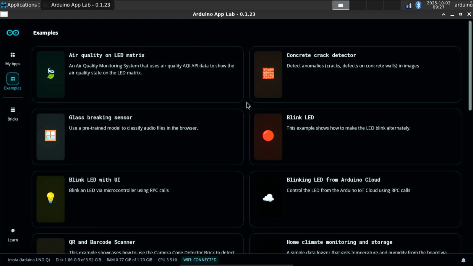 Run Arduino App Lab - Edge Impulse Documentation