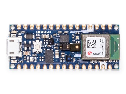 Front of the Arduino Nano 33 BLE Sense development board