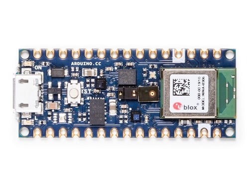 Front of the Arduino Nano 33 BLE Sense development board