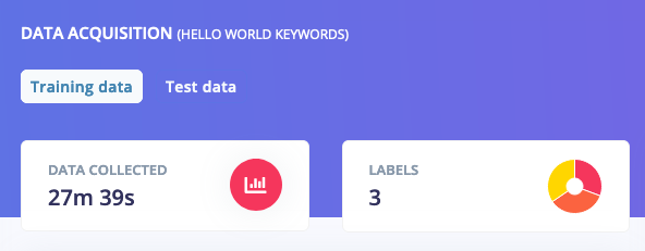 Training set view with balanced Hello world, noise, and unknown classes