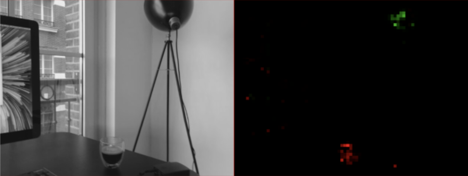 Input image converted into class heat maps for cup and lamp detection
