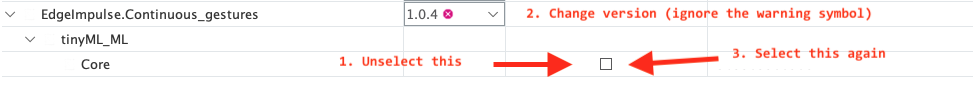 Software Packs component selector changing the CMSIS pack version before reselecting it