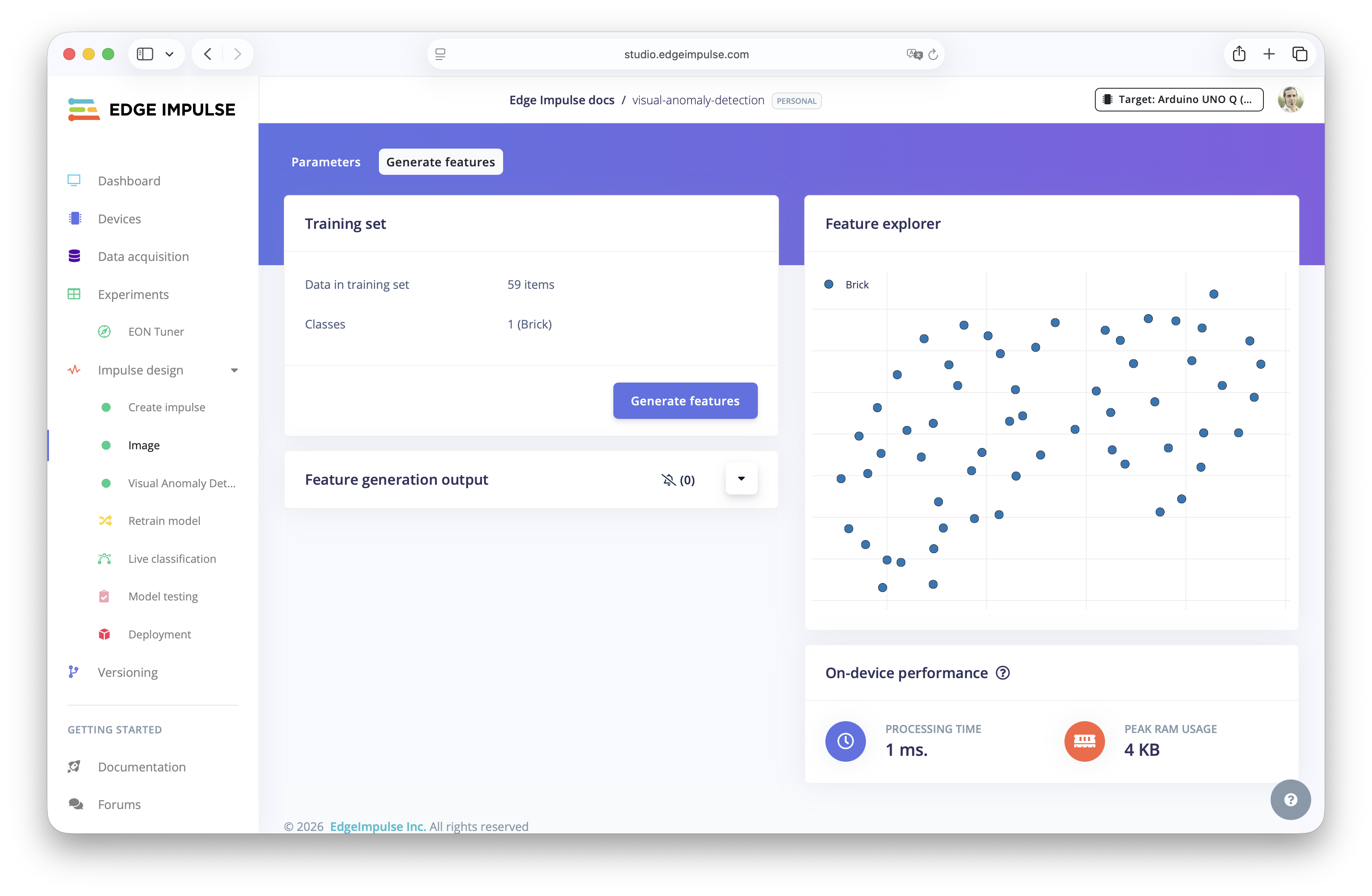 Visual anomaly detection - Edge Impulse Documentation