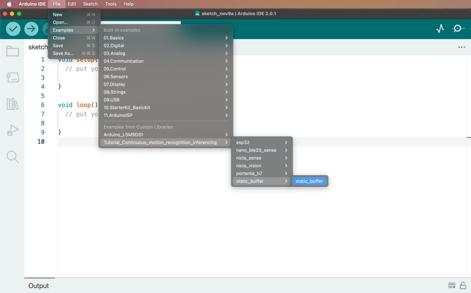 Run Arduino library (IDE 2.0) - Edge Impulse Documentation