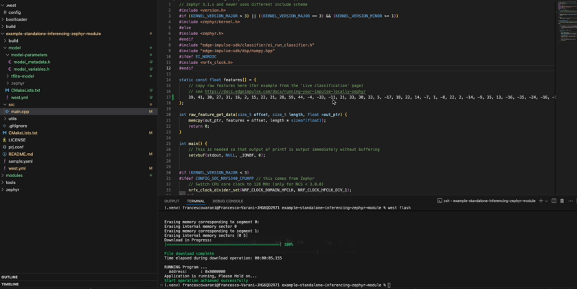 Edge Impulse Zephyr Module Deployment - Edge Impulse Documentation