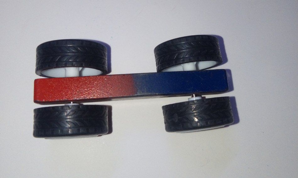 Magnetic toy car (from a magnetic science kit)