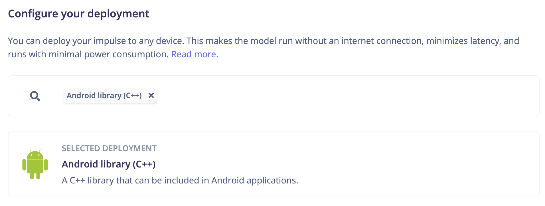 Run C++ library on Android - Edge Impulse Documentation