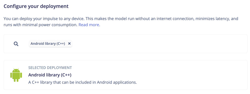 Run C++ library on Android - Edge Impulse Documentation
