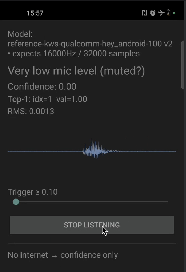 Keyword Spotting on Android