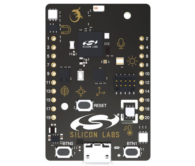 Silicon Labs Thunderboard Sense 2 development board on a white background