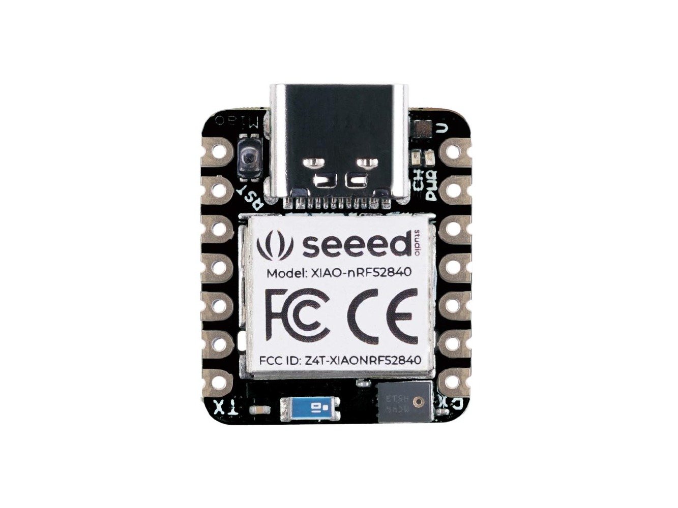Seeed XIAO nRF52840 Sense board shown from the component side