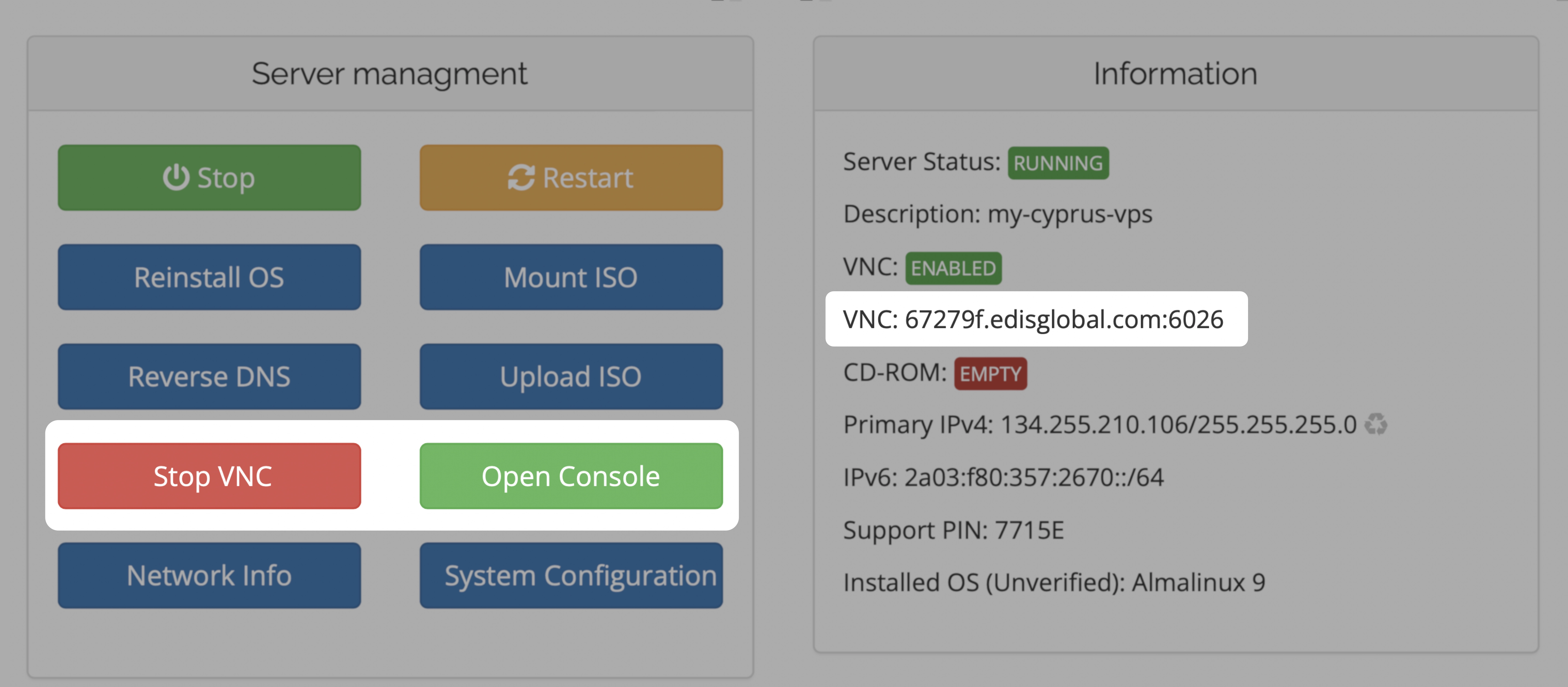 Enable VNC