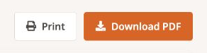 Print and orange Download PDF buttons above the invoice