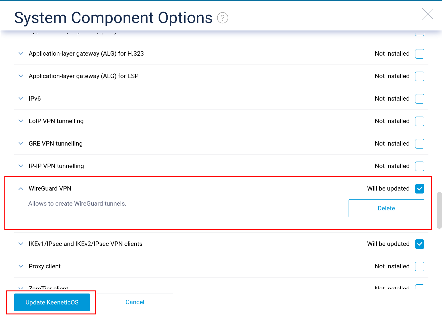 Install AmneziaWG client on Keenetic router