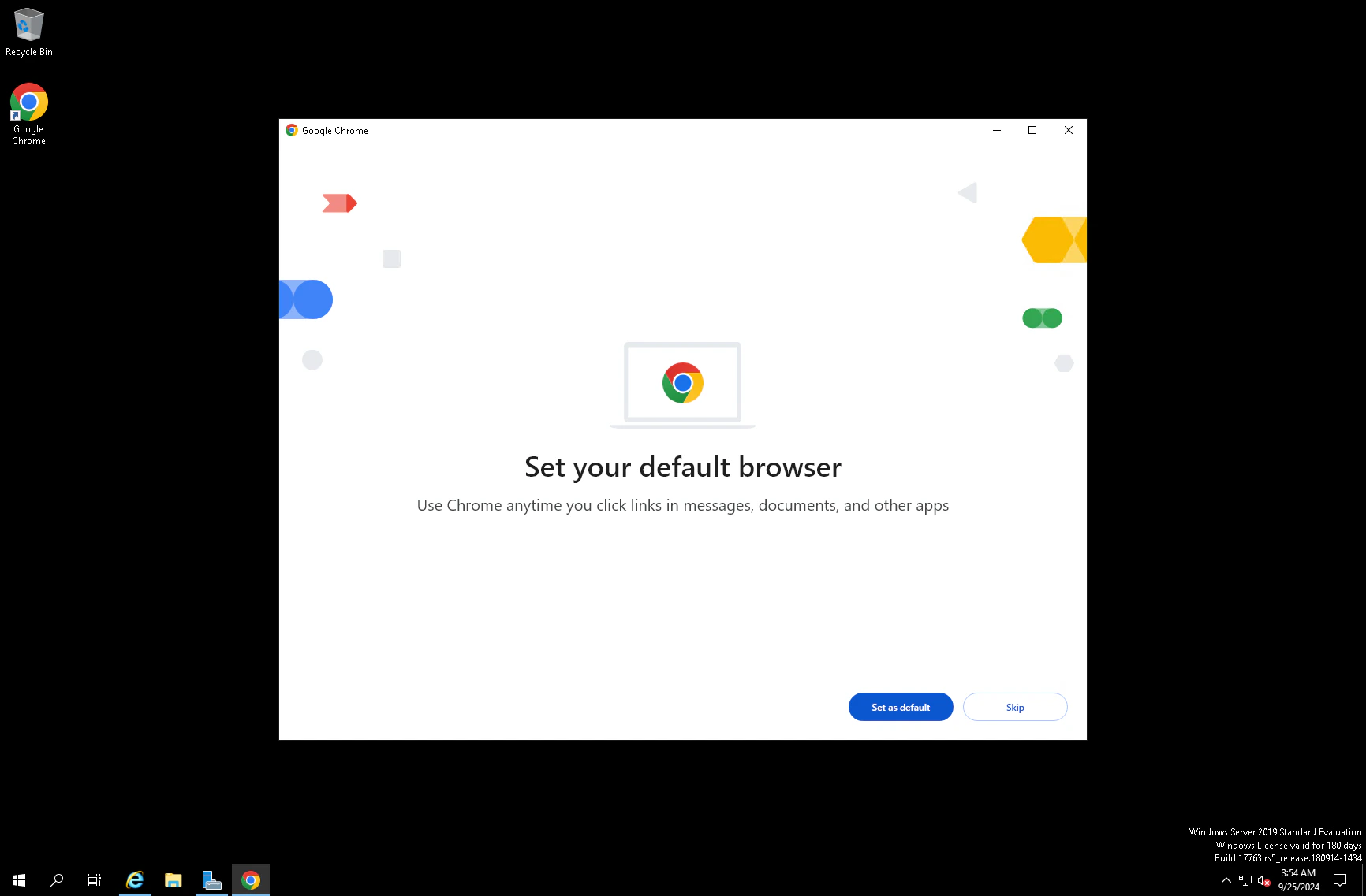 Install Chrome on Windows Server