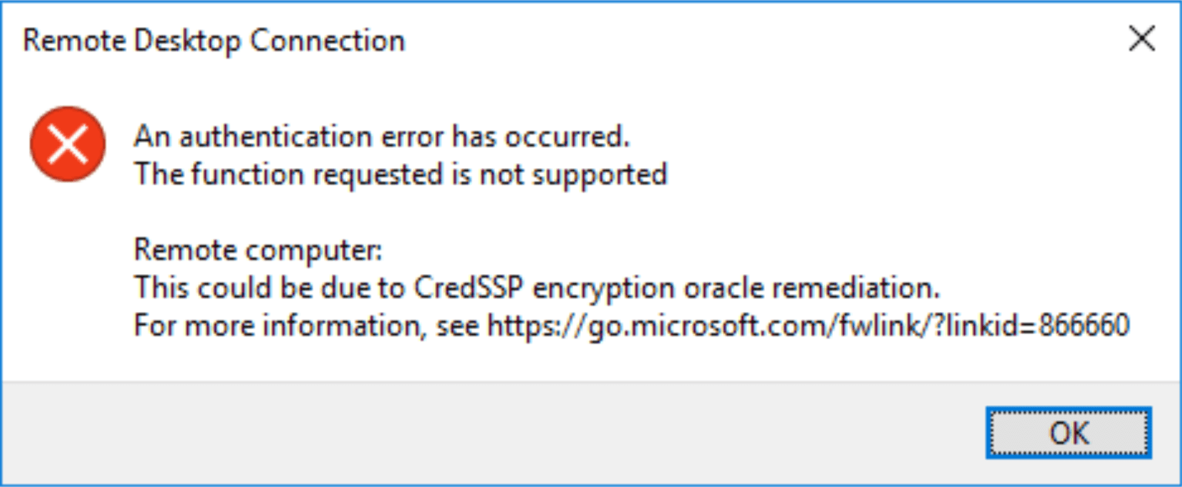 Fix Remote Desktop CredSSP Encryption Oracle Remediation...