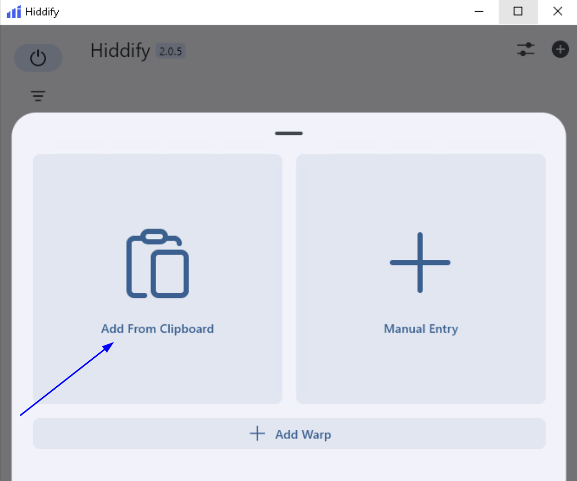 HiddifyAddNewprofile