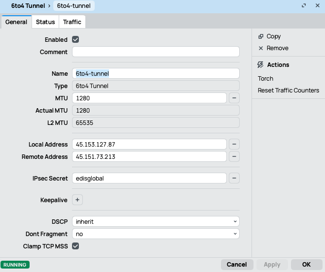 Adding 6to4 Interface