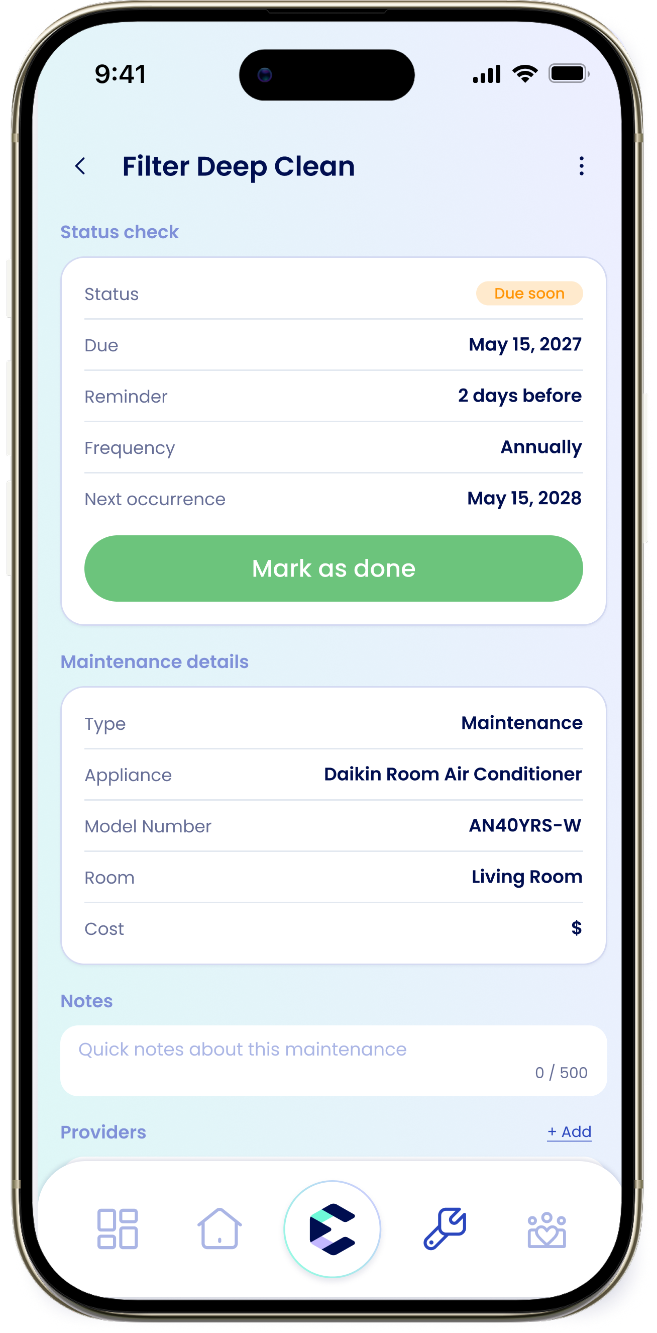 Maintenance Detail 1