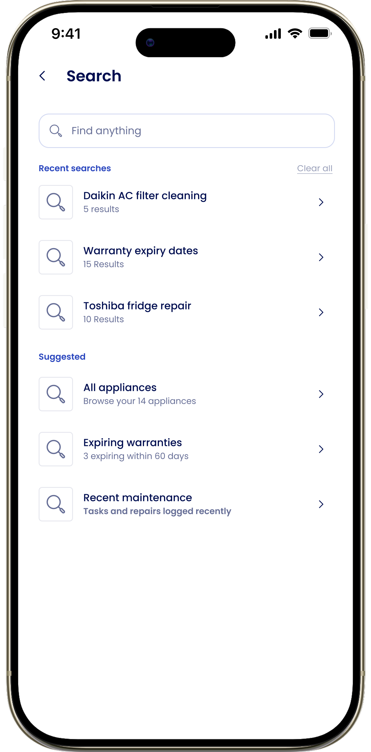 Search List