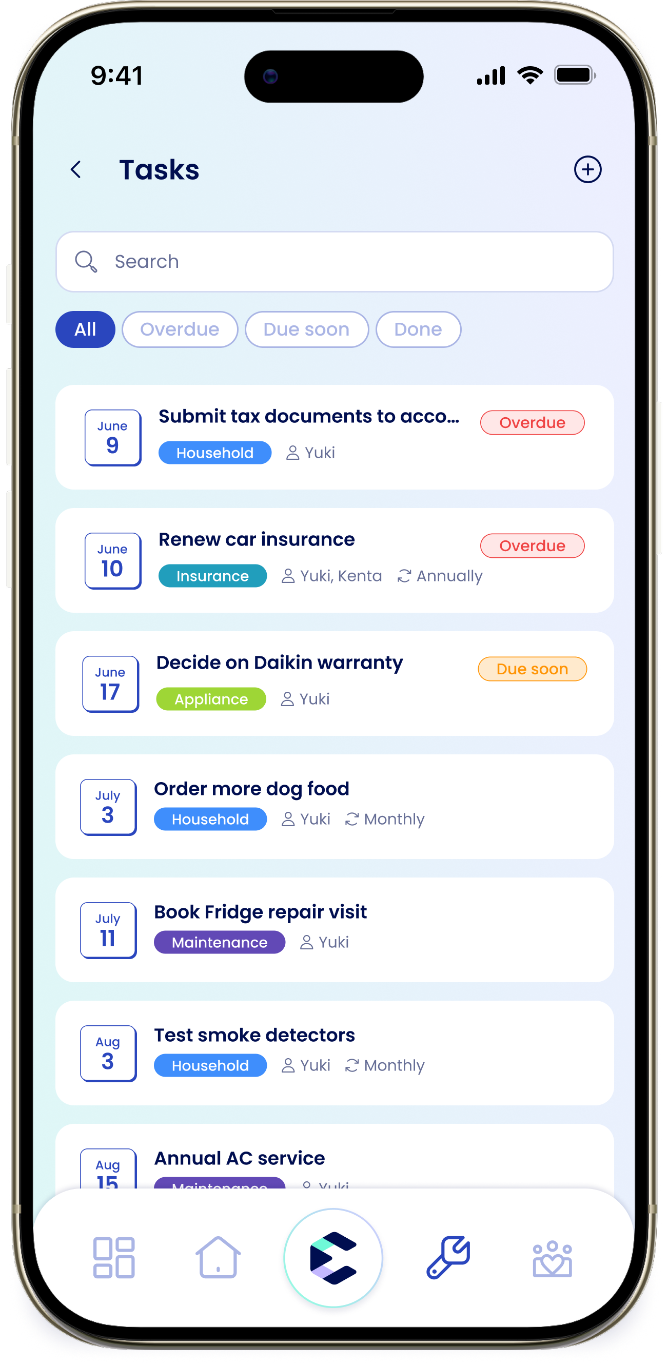 Tasks List