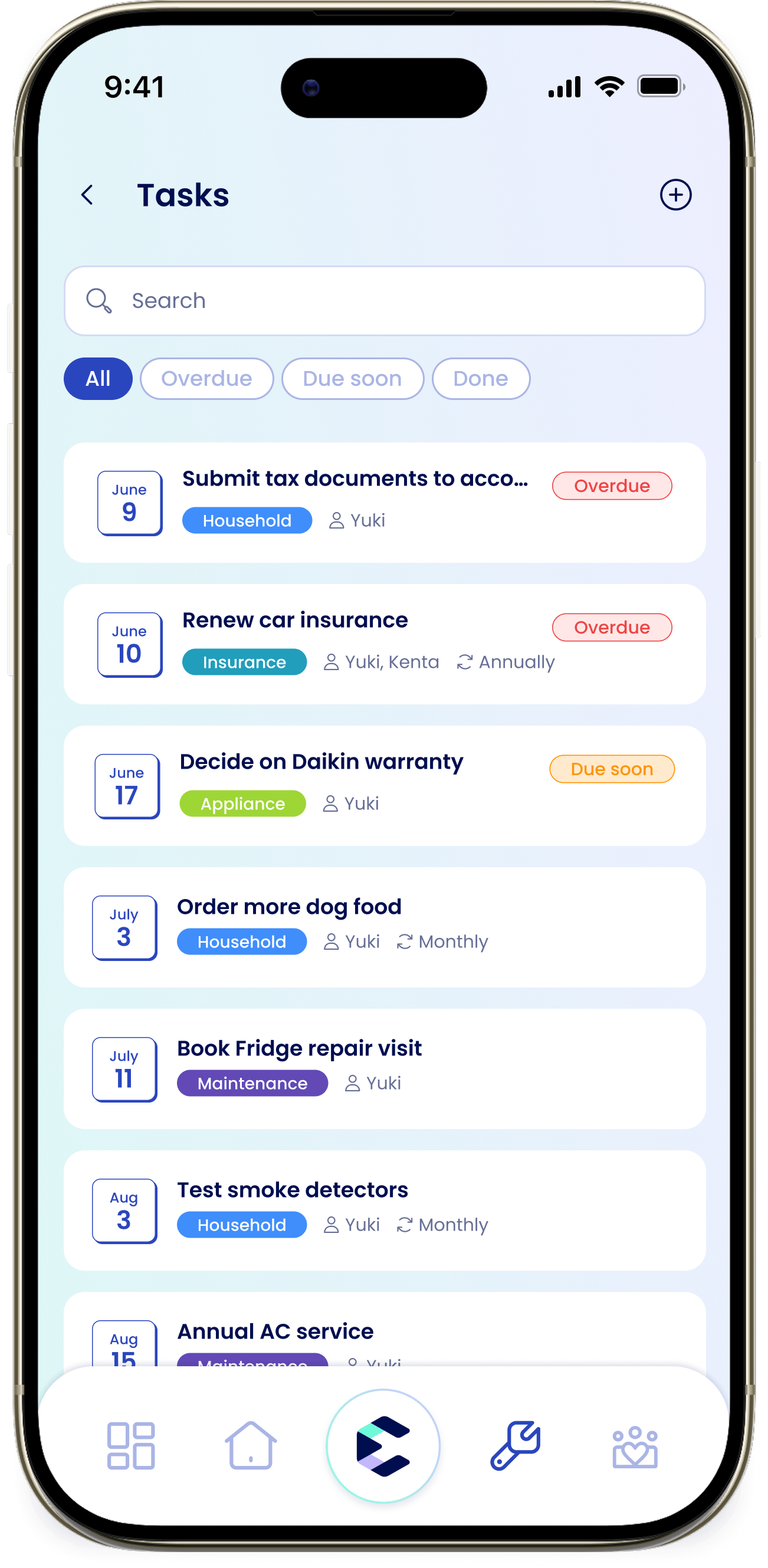 Tasks List Tasks List