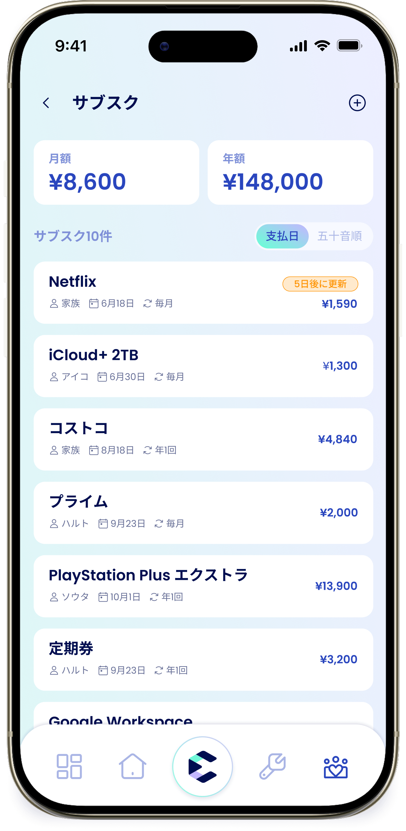 Subscriptions List JP Subscriptions List JP