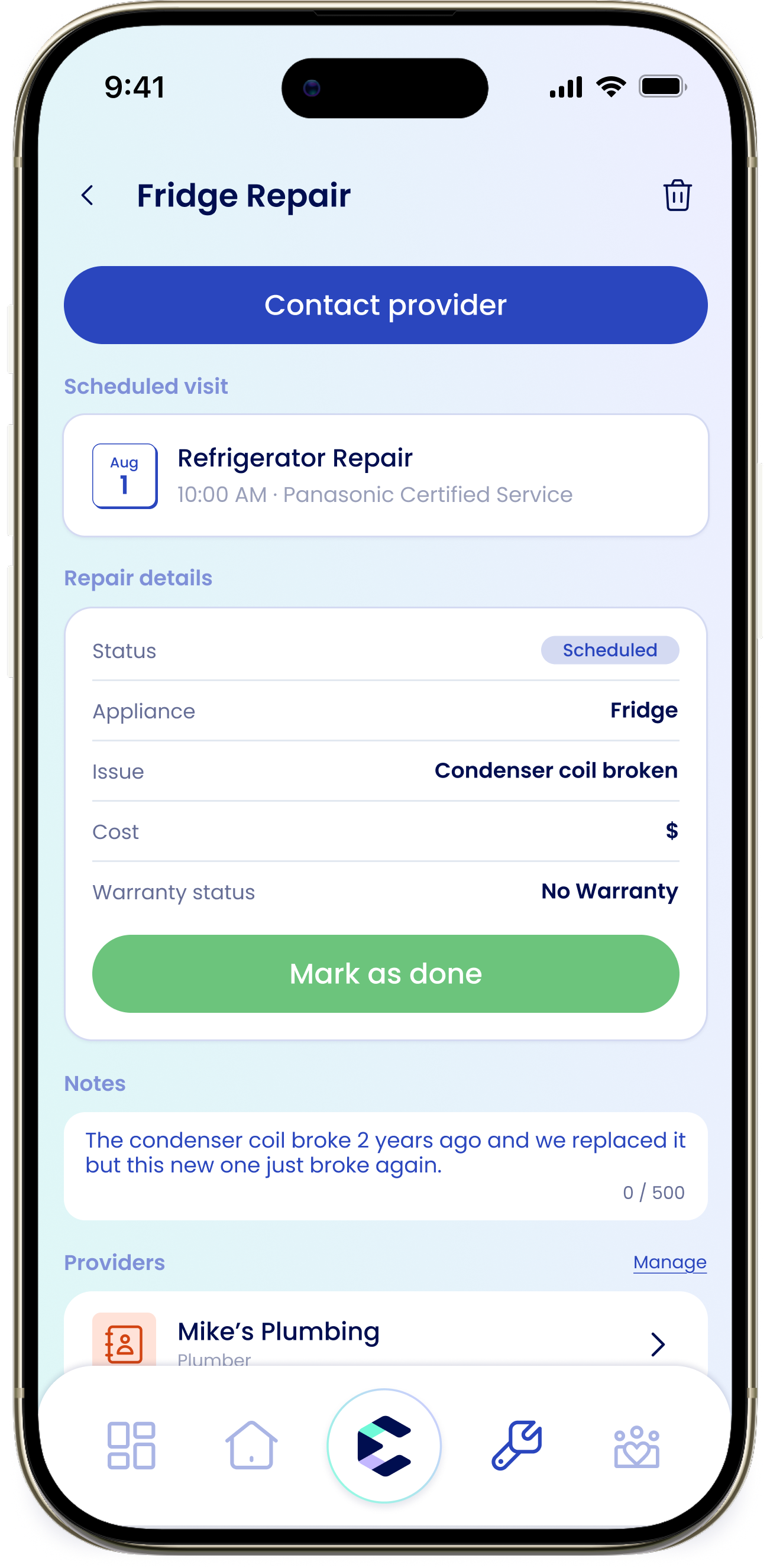 Scheduled Repair