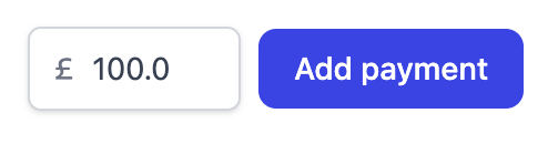 Add direct patient payment Screenshot showing how to add a direct patient payment