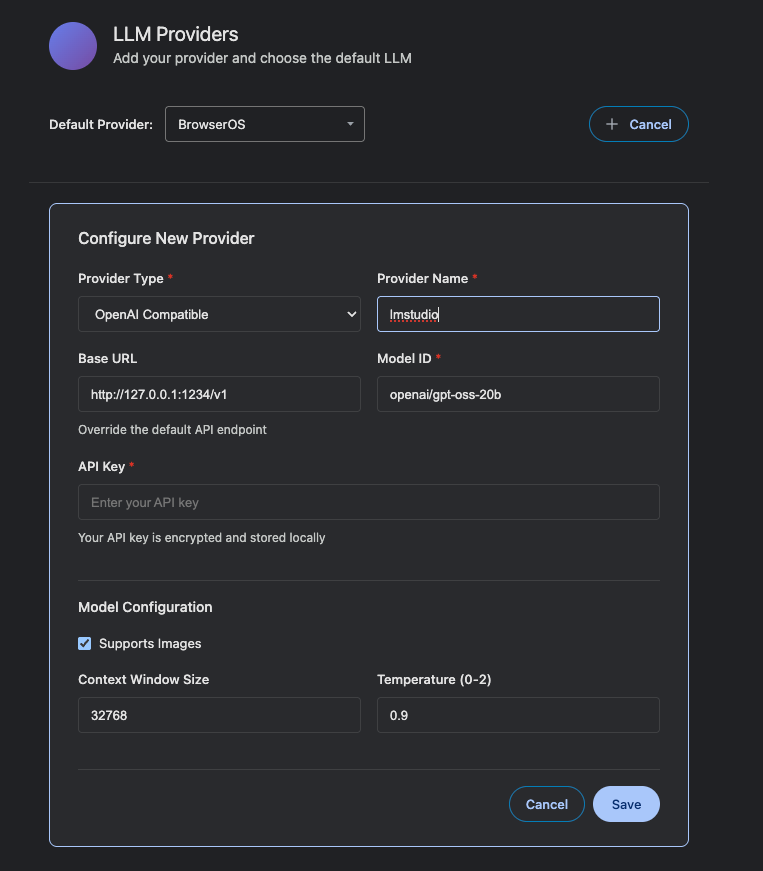 Complete configuration
