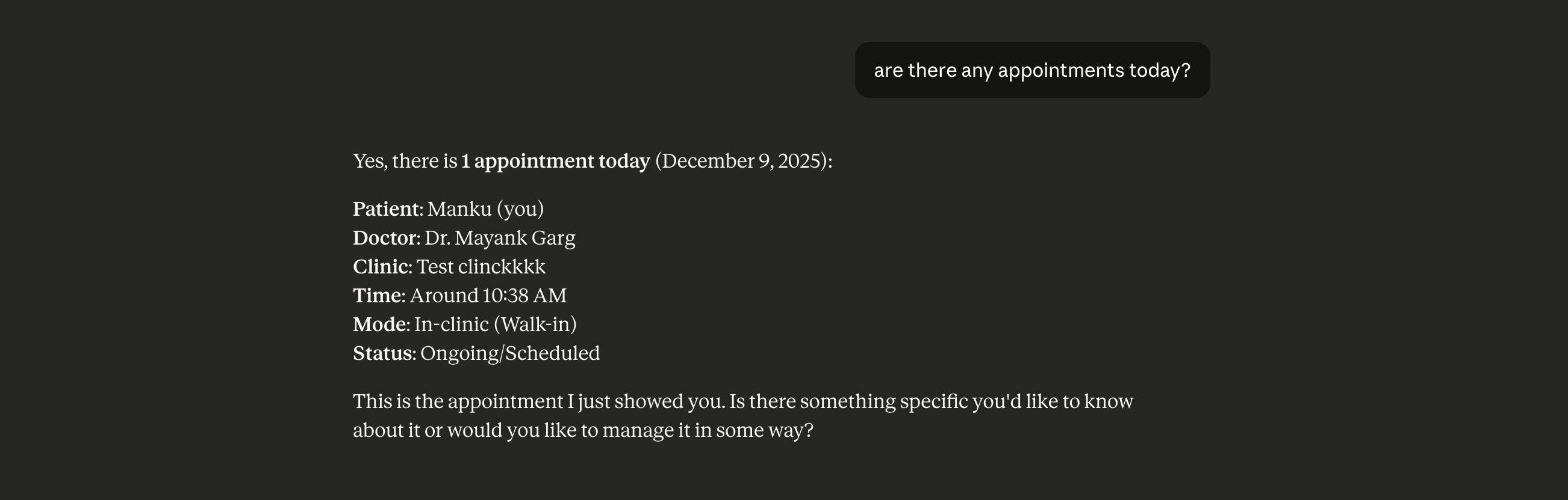 Example Conversation