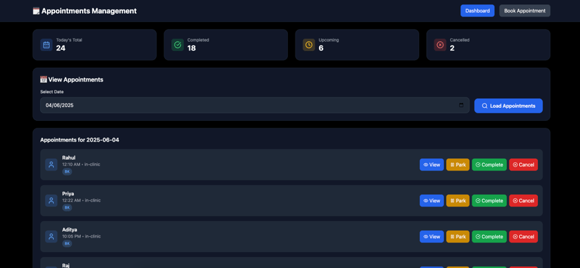 View Appointment Module Appointments Management - Eka Developer Platform APIs