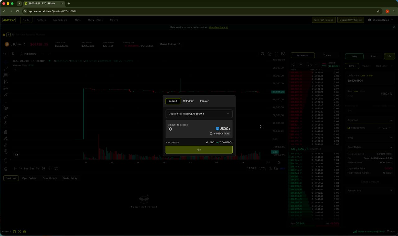03 Deposit Modal