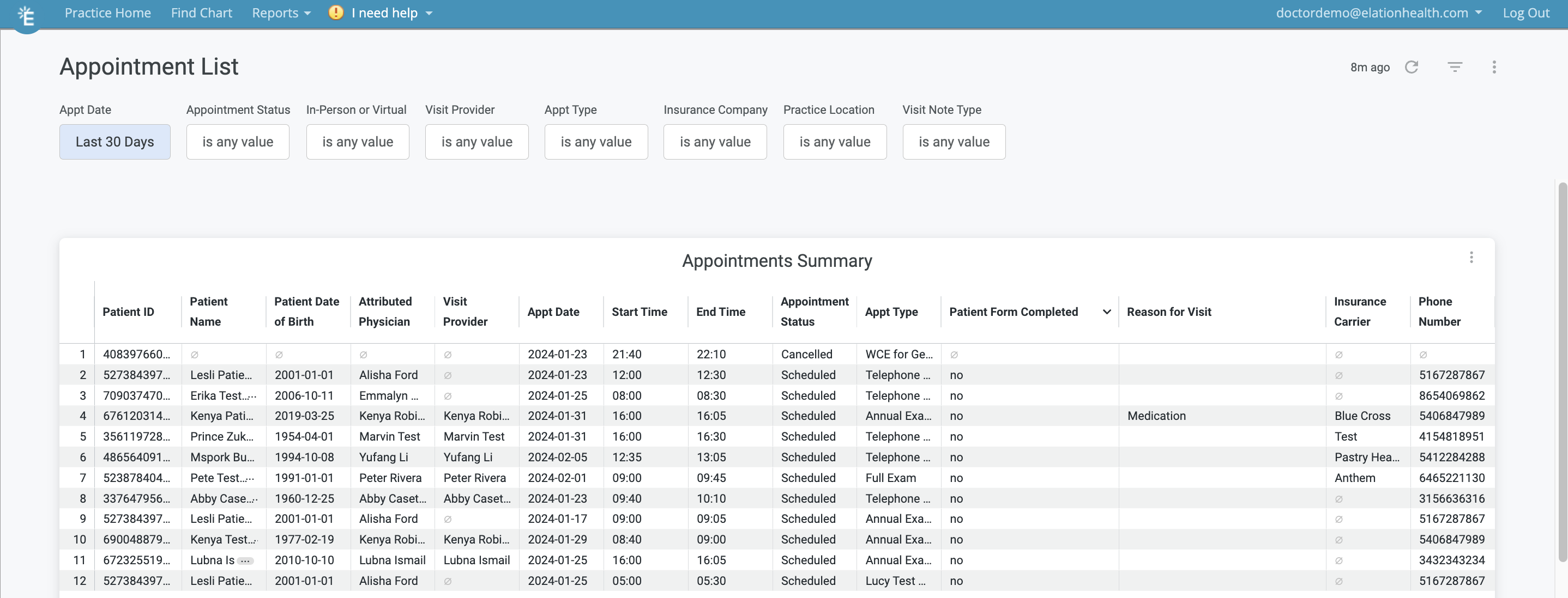 Appointment List Report.png