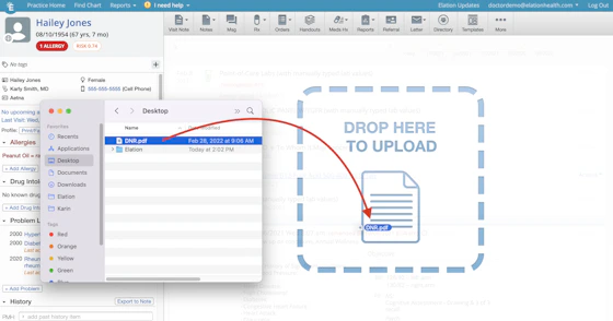 Patient Chart Guide- Uploading documents directly within the patient's ...