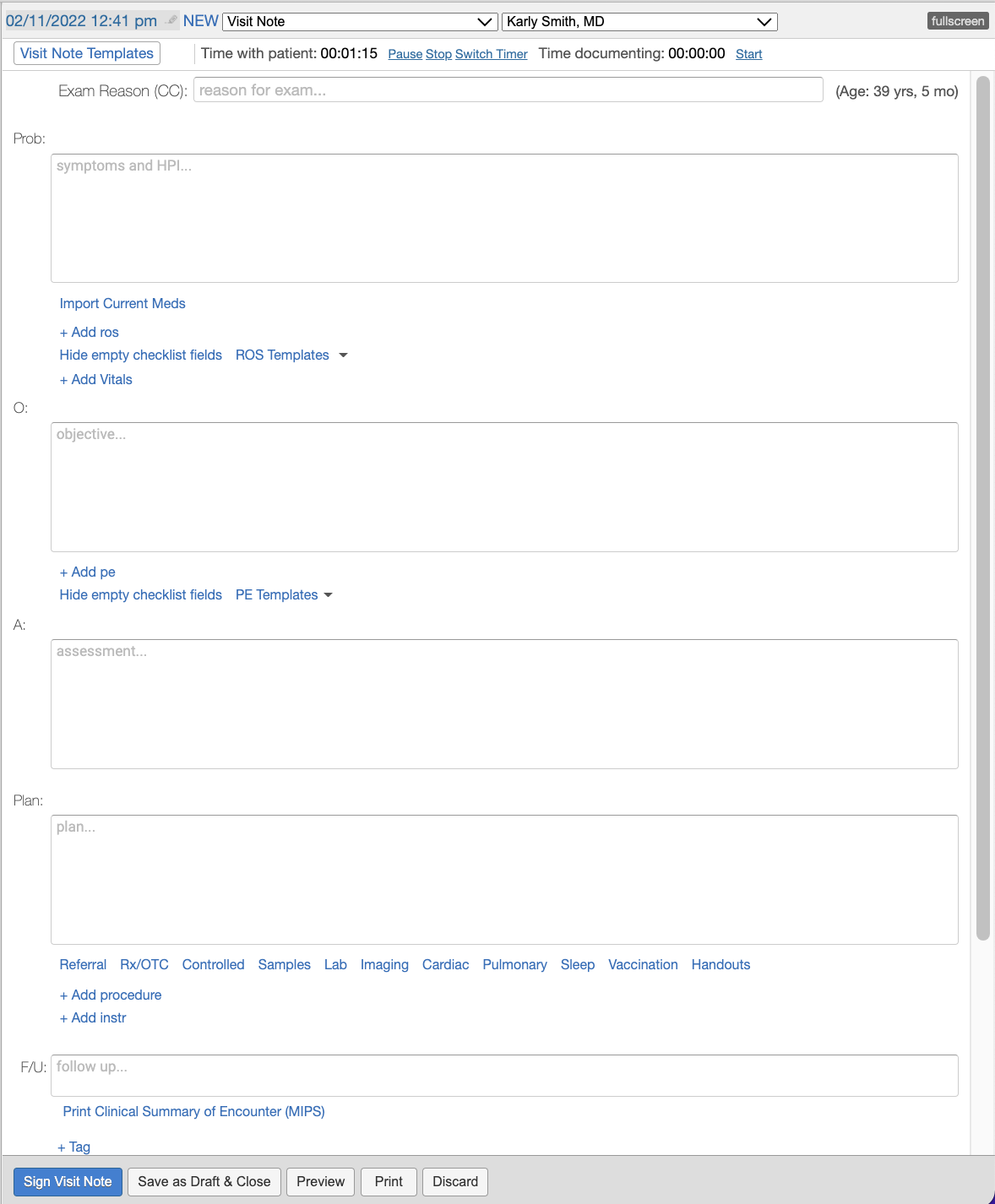 Visit Note Documentation Guide- Visit Note Formats - Elation Help Center