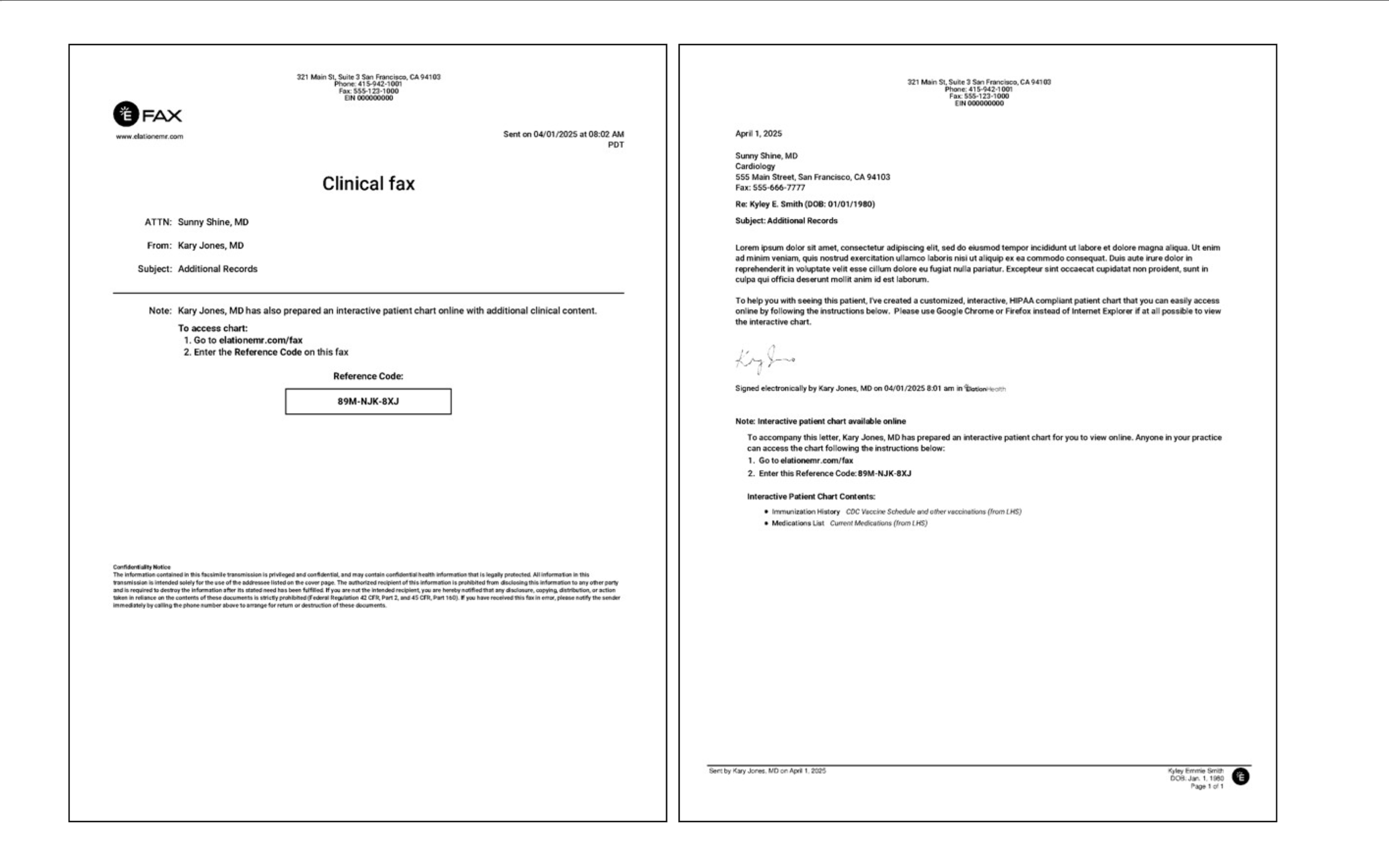 Letter & Referral Guide - Sending a fax - Elation Help Center
