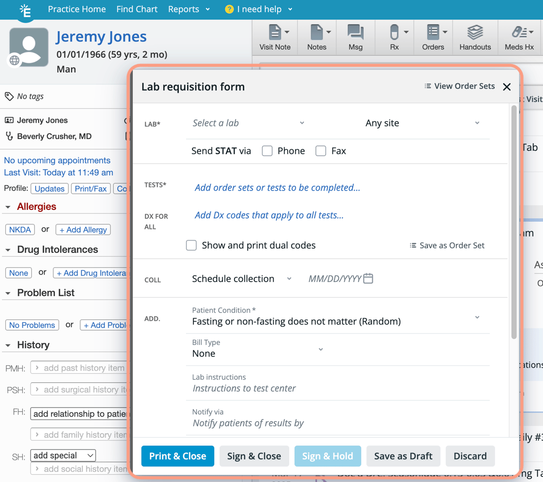Dynamic Labs Rx In Renton Order Form Lab Orders & Results - Using the regular Lab Order Form - Elation Help ...