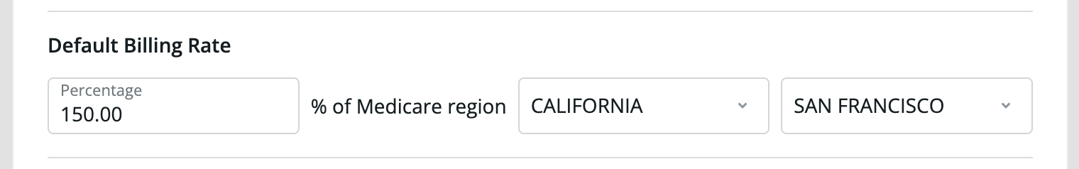Setting a default billing rate on a Fee Schedule