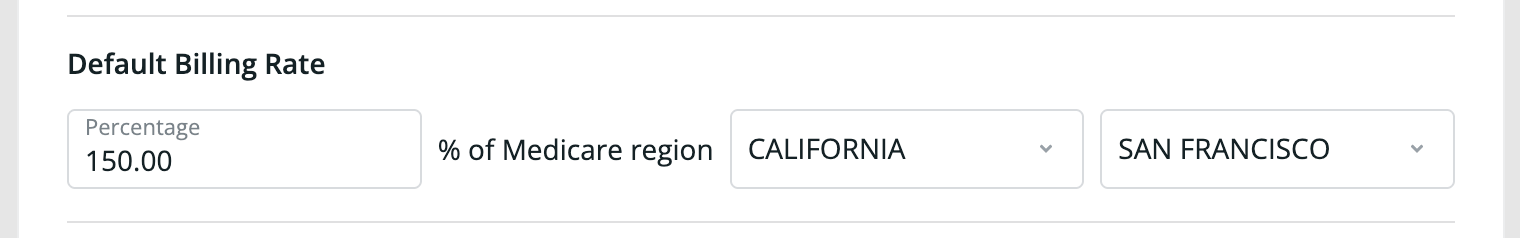 Setting a default billing rate on a Fee Schedule