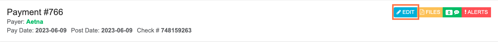 Edit button emphasized