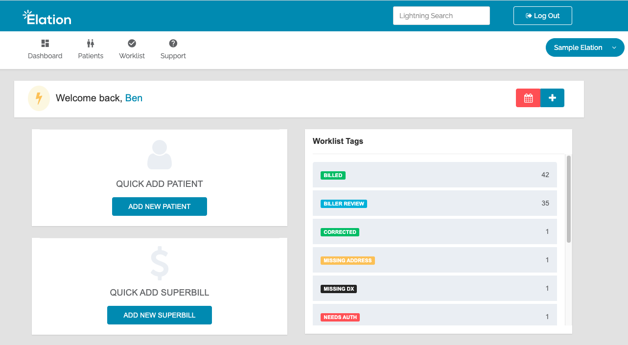 An image of the restricted view of a Staff Dashboard