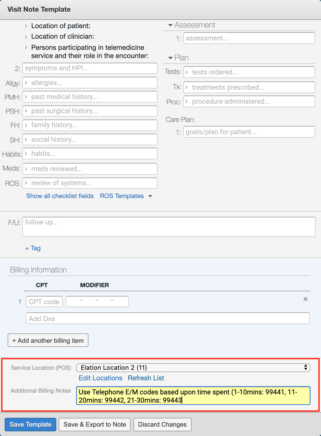 Visit Note Templates Guide - Elation Help Center