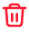 Red trash/delete icon used to delete an entire billing line including all procedure codes, diagnosis codes, and modifiers